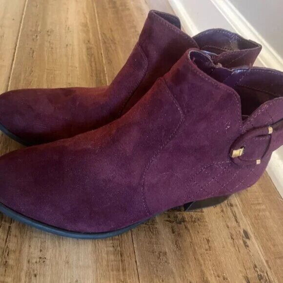 Unisa Red Microsuede Ankle Boots - Picture 5 of 5